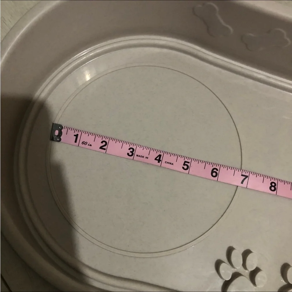 Pet Food Tray with Paw Design